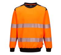 Portwest PW379 Sweat à col rond PW3 haute-visibilité Orange/Noir - Taille XXXL