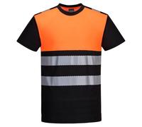 Portwest PW311 T-shirt PW3 haute visibilité classe 1 Noir/Orange - Taille S