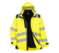 Portwest PW365 Parka PW3 3-en-1 haute visibilité Jaune/Noir - Taille 5XL