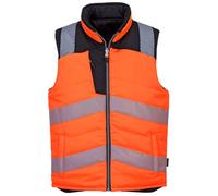 Portwest PW374 PW3 Gilet de sécurité doublé, réversible Orange/Black Taille L