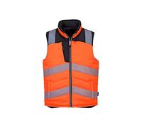 Portwest PW374 PW3 Gilet sans manches réversible haute visibilité pour homme - Gilet de sécurité réfléchissant haute visibilité pour l'extérieur, vêtement de travail, orange/noir, taille L