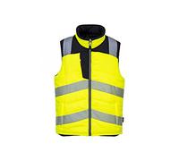 Portwest PW374 PW3 Gilet sans manches réversible haute visibilité pour homme - Gilet de sécurité réfléchissant haute visibilité - Jaune/noir - Taille L