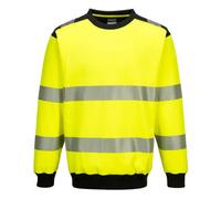 Portwest PW379 Sweat à col rond PW3 haute-visibilité Jaune/Noir - Taille M