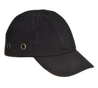 Portwest PW59 Casquette Anti Heurt Visière Longue 7 cm Coque ABS | Noir, Taille unique, EN 812 Certifiée CE Pour Les Chocs, EVA Haute Densité Durable, Ajustement Auto-Agrippant