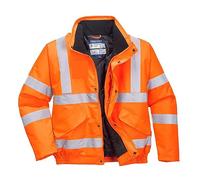 Portwest RT32 Blouson RIS Poche Poitrine Intérieure Bande Réfléchissante | Orange, XS, EN ISO 20471 Classe 3, EN 342, Poignets Bords Cotes, Zip à Double Curseur, Doublure Matelassée, Capuche Amovible