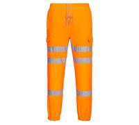 Portwest RT48 Pantalon Jogging Poche Arrière Tissu Gratté Cordon de Serrage | Orange, 2XL, EN ISO 20471 Classe 2, Bande Réfléchissante, Ceinture Élastiquée, Haute Visibilité, Durable
