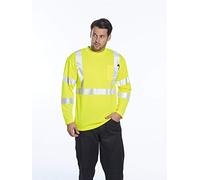 Portwest S191YERXL T-Shirt à Manches Longues Haute visibilité avec Poche Taille XL Couleur : Jaune