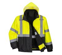 Portwest S365 Hi-Vis Premium 3-in-1 Pilotjacke Jaune/Noir Gr. L