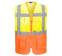Portwest S376 Gilet Executive Prague Jaune/Orange - Taille 5XL