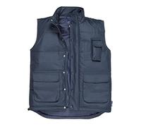 Portwest S415 Bodywarmer Ouverture Frontale Pressions Poches Ergonomiques | Marine, 2XL, Polyester, Sans Manches, Résistant à L'eau, Cordon de Serrage, Intempéries, Poche Stylo, Poche Téléphone, Léger