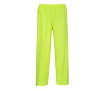 Portwest S441 Pantalon de Pluie Homme Imperméable Surpantalon Étanche | Jaune, 2XL, Coutures Étanchées, Ceinture Élastiquée, Surpantalon, Moto Vélo, Randonnée, Vêtements Pluie