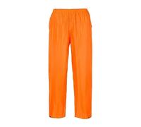 Portwest S441 Pantalon de Pluie Homme Ouvertures D'accès Latérales Léger | Orange, EN 343 Classe 3:1, UPF 50+, Coutures Étanches, Coupe Ample, Ceinture Élastiquée, Imperméable, Respirant