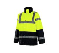 Portwest S466 Parka Traffic Haute Visibilité Imperméable Doublée Hiver | Jaune, XL, Haute Visibilité, Bicolore, Coupe-Vent, Capuche Détachable, Matelassée, Réfléchissante