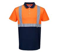Portwest S479 Polo Bicolore Orange/Marine - Taille XL