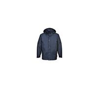 Portwest S530 Parka Respirant Arbroath Doublé polaire Cordon de Serrage | Marine, M, EN 343 Classe 3:3, Polyester Imperméable, Coutures Étanches, Poche Téléphone, 4 Poches, Revêtement PU, Zippé