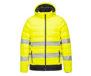 Portwest S548 Doudoune chauffante HV avec capuche Jaune/Noir - Taille L