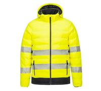 Portwest S548 Doudoune chauffante HV avec capuche Jaune/Noir - Taille XXL