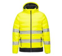 Portwest S548 Doudoune chauffante HV avec capuche Jaune/Noir - Taille L
