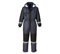 Portwest S585 Combinaison de Travail Homme Hiver Imperméable Doublée | Marine, L, Doublure Chaude, Imperméable, Protection Froid, Salopette, Chantier Extérieur, Grand Froid