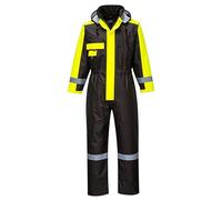Portwest S585 Combinaison de Travail Homme Hiver Imperméable Doublée | Noir, S, Doublure Chaude, Imperméable, Protection Froid, Salopette, Chantier Extérieur, Grand Froid
