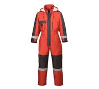 Portwest S585 Combinaison de Travail Homme Hiver Imperméable Doublée | Rouge, S, Doublure Chaude, Imperméable, Protection Froid, Salopette, Chantier Extérieur, Grand Froid