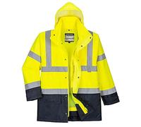 Portwest S768 Parka Bicolore Executive 5-en-1 Jaune/Marine, XS