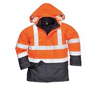 Parka Hv Bizflame Rain Multi-risques Couleur : Orange/marine Taille Xxl - Portwest
