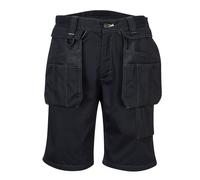 Portwest Shorts De Travail Homme Cargo Noir Zip Amovible Holster PW345