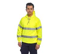 Portwest Sweat-shirt à capuche B304 – Haute visibilité (EN ISO 20471 Classe 3), Jaune L