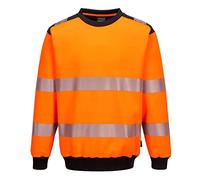 Portwest - Sweat-Shirt Manches Longues à col Rond Haute visibilité PW3 M Orange/Noir