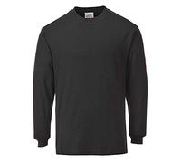 Portwest T-Shirt manches longues Flamme résistant et antistatique, Couleur: Noir, Taille: XXL, FR11BKRXXL