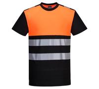 Portwest PW311 T-shirt PW3 haute visibilité classe 1 Noir/Orange - Taille XXL