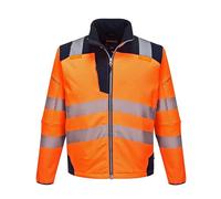 Portwest Veste softshell T402 PW3 Haute-visibilité Orange/Marine Taille L