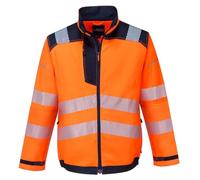 Portwest T500 PW3 Veste de Travail Haute Visibilité Orange/Marine, XXL