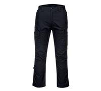 Portwest T802 Pantalon KX3 Boucles de Ceinture en Sangle 2 Poches Latérales | Noir, UPF 40+, EN 14404, Polyester, Tissu Extensible, Coutures Triples, Ourlet Réglable, Léger, Zippé, Durable, Genouillère