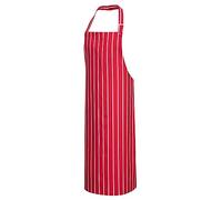 Portwest Tablier à bavette Butcher, Couleur: Rouge/Blanc, S839RWR
