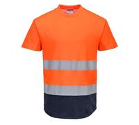 Portwest Tee-shirt Mesh bicolore, Couleur: Orange/Marine, Taille: XXL, C395ONRXXL