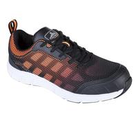 Portwest Tennis TOVE Steelite S1P, Couleur: Noir/Orange, Taille: 42, FT15BKO42