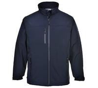 Portwest TK50 Blouson Softshell 2 Poches Latérales Zippées Doublure Polaire | Marine, 2XL, UPF 50+, Polyester, Coupe Ample, Résistant à L'eau, Lavable en Machine, Finition Déperlante sur le Tissu