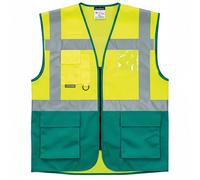 Portwest C476 Gilet Executive Warsaw Jaune/Vert - Taille XXXL