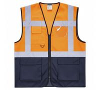 Portwest C476 Gilet Executive Warsaw Orange/Marine - Taille 5XL