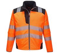 Portwest T402 Softshell Haute-Visibilité PW3 Orange/Noir - Taille S