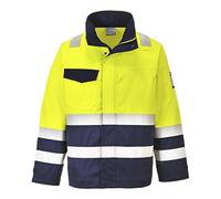 Portwest MV25 Veste Hi-Vis MODAFLAME Jaune/Marine - Taille S