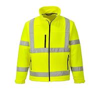 Portwest Veste softshell Classic Hi-Vis (3 couches), Couleur: Jaune, Taille: XXL, S424YERXXL