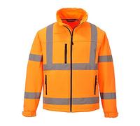 Portwest Veste softshell Classic Hi-Vis (3 couches), Couleur: Orange, Taille: XXXL, S424ORRXXXL