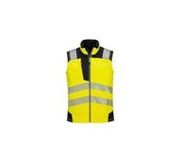 Portwest PW325 Softshell sans manches Hi-Vis (3 couches) Jaune/Noir - Taille M