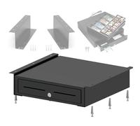 POS VALLEY Tiroir caisse enregistreuse avec supports métalliques pour montage sous le comptoir - 4 billets/8 pièces (Euro) - 24 V RJ11/12 - 41 x 41 x 11 cm