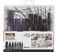 POSCA 186804 - Jeu de Pointes POSCA Marker Noir - 8 Variantes de Pointes