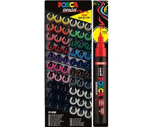 POSCA CDU POSCA 01 POSCA Marqueur pigmenté PC-5BR BRUSH, présentoir de 60