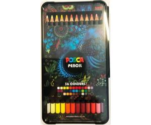 POSCA KPE-200 36C Crayons de couleur POSCA PENCIL KPE200, étui de 36
